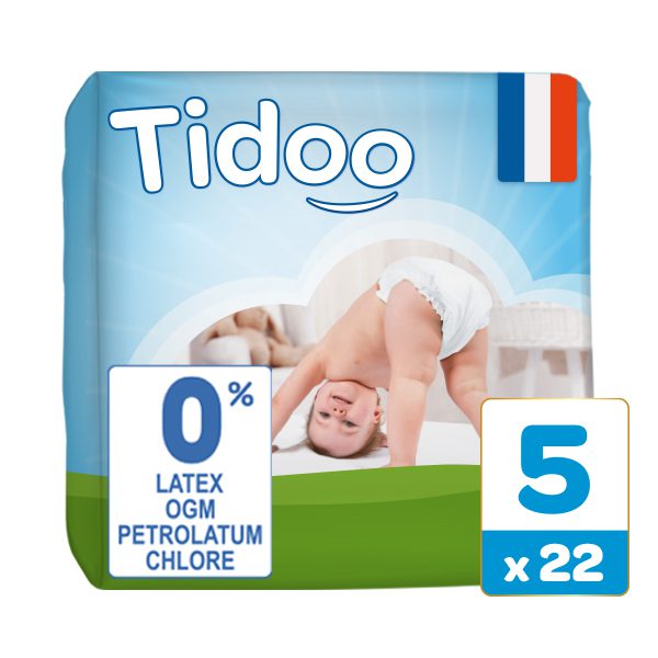 TIDOO - COUCHES BIO BEBE T5/XL 11-25 KG 22U - Bio Pour Bébés