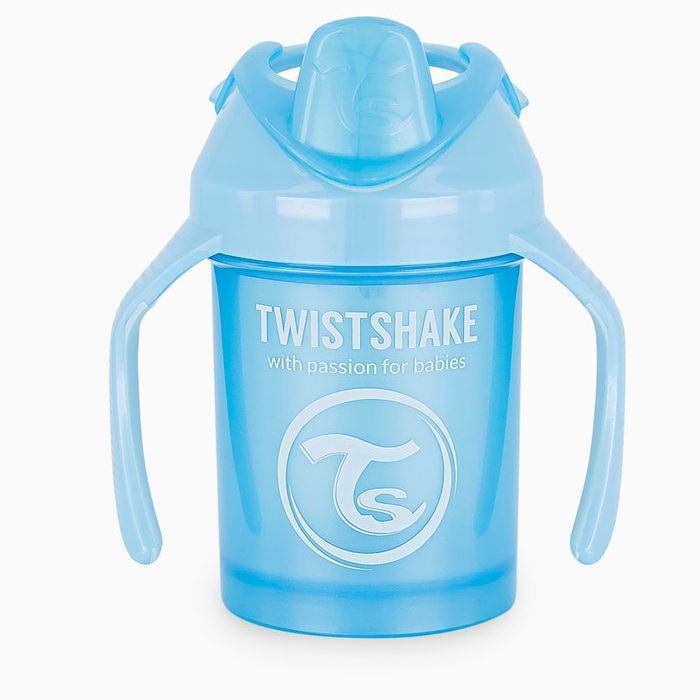 TWISTSHAKE - TASSE A BEC 230ML ANTIFUITES SANS BPA AVEC CAPUCHON 4M+ -  Perle Bleu - Bio Pour Bébés